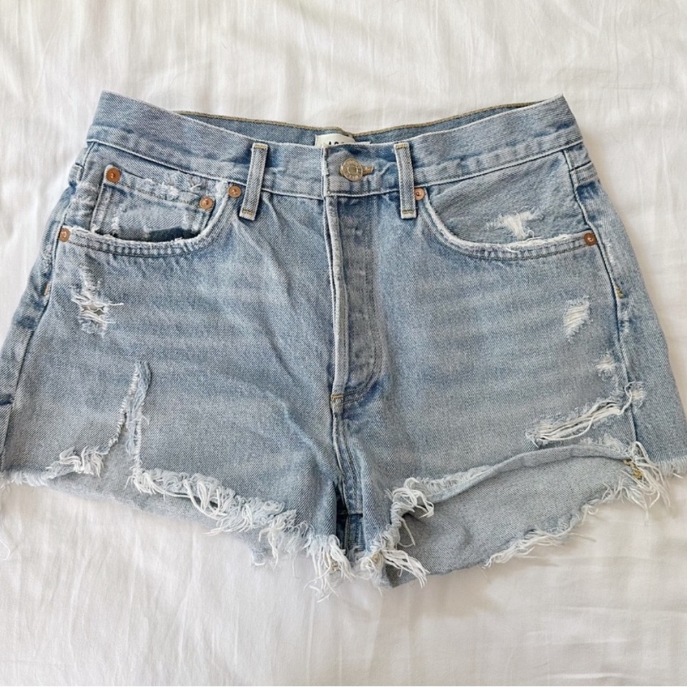 Agolde Parker Loose Fit Cutoff Denim Shorts - Swapmeet